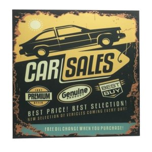 Quadro impresso Car Sales 45x45 cm