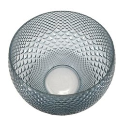 Vaso decorativo de vidro azul 19x17 cm - 3