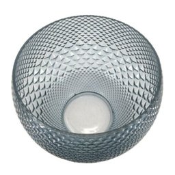 Vaso decorativo de vidro azul 19x17 cm - 6