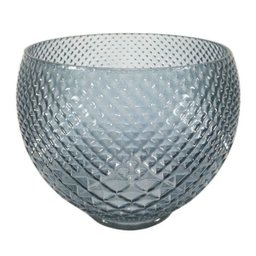 Vaso decorativo de vidro azul 19x17 cm - 5