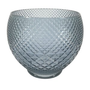Vaso decorativo de vidro azul 19x17 cm