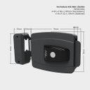Ver imagem 5 de Fechadura Mini Agl 42mm Chave Simp 12V Externa Botão Cinza