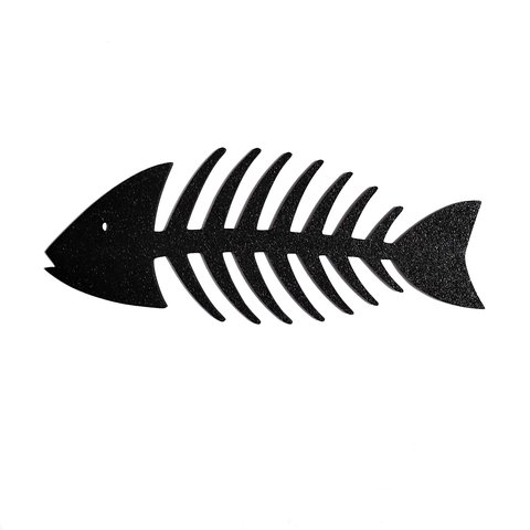 Quadro Peixe Decorativo, Espinha De Peixe / Mar, Parede - Toque 3D