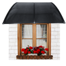Toldo Policarbonato Preto Fumê 75 Cm X 1,5 Metro Kit Completo Proteção para Portas Janelas Compresso - 2