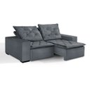 Ver imagem 3 de Sofá 2 Lugares Retrátil e Reclinável Suede Cinza - Probel - Optimus