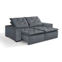 Ver imagem 1 de Sofá 2 Lugares Retrátil e Reclinável Suede Cinza - Probel - Optimus