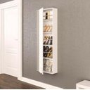 Ver imagem 1 de Armário Sapateira de Parede com Espelho e 5 Divisórias Branco