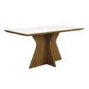 Ver imagem 1 de Mesa de Jantar 4 Lugares Tampo Vidro Creta Leifer