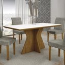 Ver imagem 3 de Mesa de Jantar 4 Lugares Tampo Vidro Creta Leifer