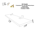 Ver imagem 2 de Prateleira Simples Branca 90x15 Cm com Suporte em Mdf