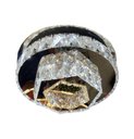 Ver imagem 4 de Lustre Plafon Cristal Sextavado Redondo Duplo Led 3 Cores Bivolt