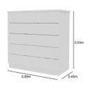 Ver imagem 3 de Cômoda 5 Gavetas Premium Tcil Móveis