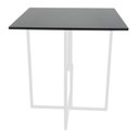 Ver imagem 1 de Mesa De Jantar Redonda Prime Compacta Branca Madeira Preta 70 cm BF Decor