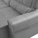Ver mais imagens de Sofá Retrátil Reclinável para Sala 3 Lugares 250cm Samir F04 Veludo Cinza Claro - Lyam Decor