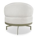 Ver imagem 6 de Kit 2 Poltronas Decorativa Andromeda Linho Bouclê Base Giratória de Ferro - Pallazio Bege Pérola