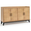 Ver imagem 5 de Buffet Aparador Z25 Rústico 4 Portas Madeira Maciça 152cm Marrom Mpozenato