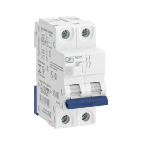 Minidisjuntor Bipolar 63a Mdwp-c63-2 Curva C 15265740 Weg