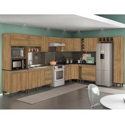 Composição Cozinha Karen 14 Módulos 7550 Nature Peternella Móveis - 1