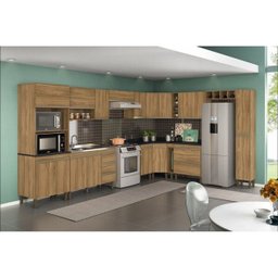 Composição Cozinha Karen 14 Módulos 7550 Nature Peternella Móveis - 4