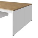 Ver imagem 5 de Espaço de Trabalho Individual 1,4m P/ 5 Pessoas Pé Painel F5 Cor:macadâmia com Branco