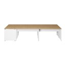 Ver imagem 4 de Espaço de Trabalho Individual 1,4m P/ 5 Pessoas Pé Painel F5 Cor:macadâmia com Branco