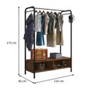 Ver imagem 4 de Guarda-Roupa Closet Milão 9017 Preto/Demolição Fosco