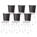 Ver imagem 1 de 6 Cadeiras para Mesa Branca Hawai Marrom:branco