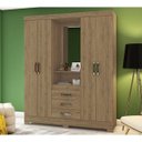 Ver imagem 1 de Guarda-roupa 4 Portas Capelinha B24 Rustico Briz
