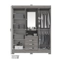 Ver imagem 3 de Guarda-roupa 4 Portas Capelinha B24 Rustico Briz