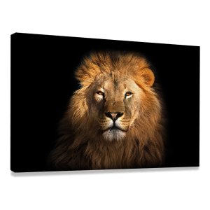 Quadro Decorativo Tela em Lona Leão Africano 100x60cm para Sala Quarto