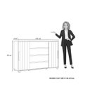 Ver imagem 5 de Cômoda Grande 4 Gavetas Estilo Ripado Bella Vivace Desing Sofiticado Cinamomo