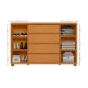 Ver imagem 3 de Cômoda Grande 4 Gavetas Estilo Ripado Bella Vivace Desing Sofiticado Cinamomo