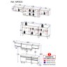 Cozinha Completa 5 peças com Leds MP2033 Veneza Up Multimóveis Preta - 5