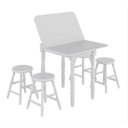 Ver imagem 2 de Mesa Dobravel 110B E 04 Banquetas 160B Branco Piratini