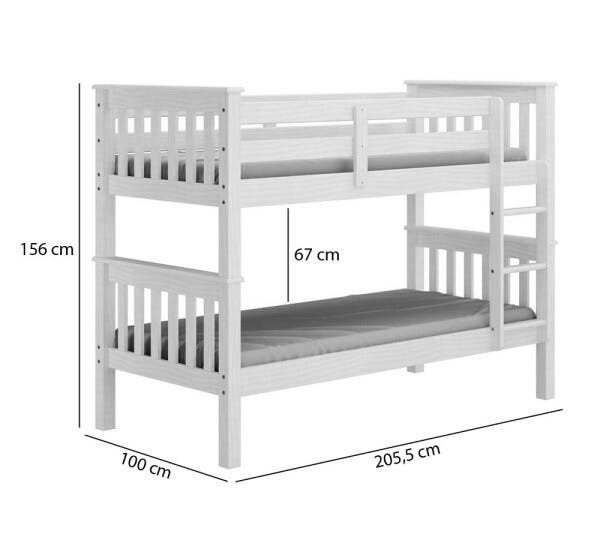 Beliche 730La com Cama Auxiliar 715La Mel Acetinado Piratini - 3