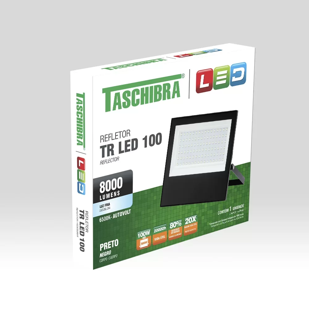 Refletor Led 100W Luz Branca 6500K Taschibra  - 3