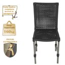 Ver imagem 4 de Conjunto 6 Cadeiras Cannes Corda Náutica e Mesa Retangular Ripada 2,00m em Alumínio para Edícula, Ja