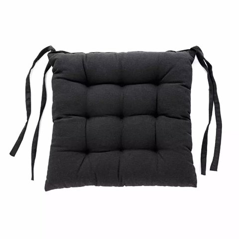 Futon Hedrons Caioba 45x45cm Liso Preto