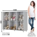 Ver imagem 4 de Organizador Infantil Aquarela 6 Nichos - Branco