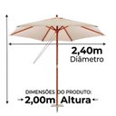 Ver imagem 2 de Ombrelone Central 2,40 Diametro Bagum