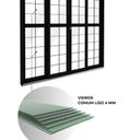 Ver imagem 5 de Porta de Aço de Correr Central com Grade Quadrada 4 Folhas 213x200 Riobras Aço Pronto