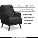 Ver imagem 3 de Kit 2 Poltronas Decorativas Catar com Tachas Veludo Cinza Chumbo - Gran Belo
