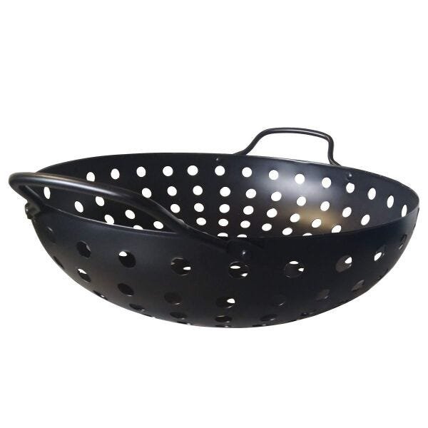 Assadeira Wok Antiaderente 28 cm para Grelhar em Churrasqueira Prana - 2