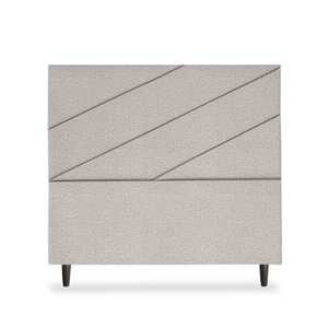 Cabeceira Estofada Queen Cristal 160cm Linho Cinza