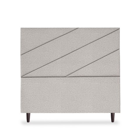 Cabeceira Estofada Queen Cristal 160cm Linho Cinza