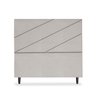 Cabeceira Estofada Queen Cristal 160cm Linho Cinza - 1