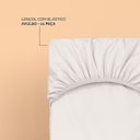Ver imagem 3 de Lençol Avulso Solteiro Slim com Elástico Micropercal 200 Fios - Branco