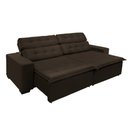 Ver imagem 3 de Sofá Retrátil e Reclinável 3,10m Suede Magno Café
