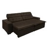 Sofá Retrátil e Reclinável 2,90m Suede Magno Café - 3