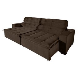Sofá Retrátil e Reclinável 2,70m Suede Magno - 1